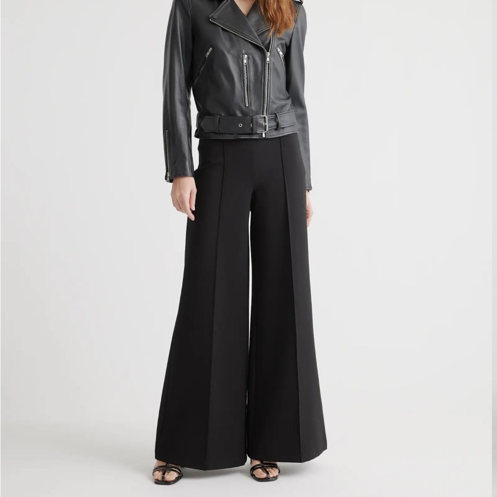 NWT Quince Ultra-Stretch Ponte Super Wide Leg Pants size XS